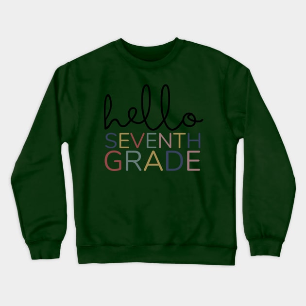 SEVENTH GRADE HELLO Crewneck Sweatshirt by Myartstor 